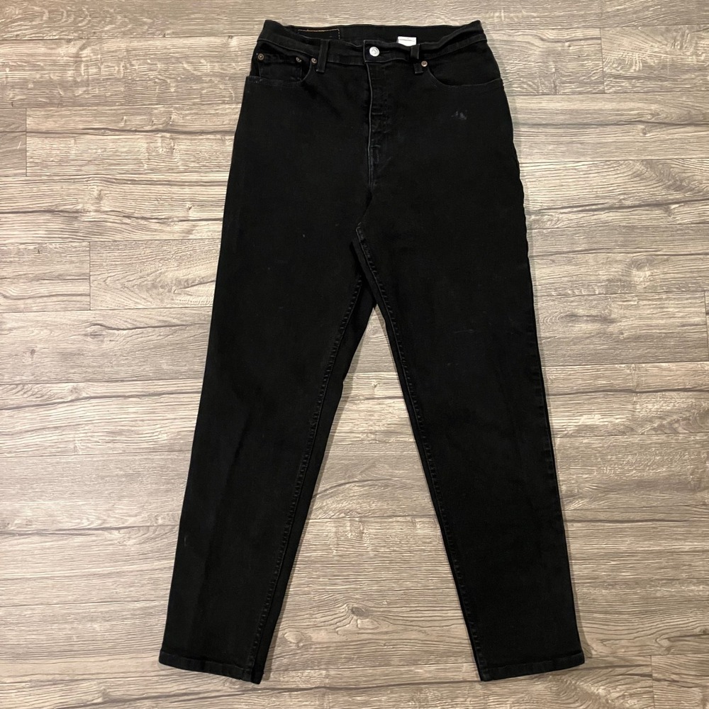Vintage Y2K Levi's 550 Relaxed Fit Tapered Leg Jeans Women's Size 10 MIS M Black